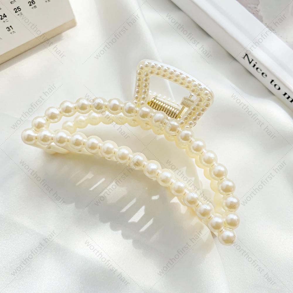 

Новая Мода Изысканная Средняя Маленькая Жемчужная Геометрическая Заколка Зажим для Волос Краб Заколка для Волос Женская Девичья Аксессуар для Волос Головной убор