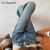 La Chapelle Women's Vintage Style Straight-Leg Denim Jeans