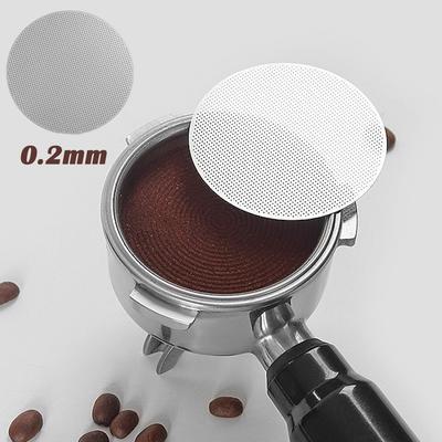 0.2mm Reusable Espresso Puck Screen Coffee Filter Stainless Steel Holder for 51/53/58mm Coffee Portafilter Barista Accessories