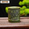 150ml Yixing Purple Clay Lotus Hundred Blessings Teacup Zen Tea Bowl Water Jug Tea-tasting Smelling Cup Chazhan Master Cups Gift