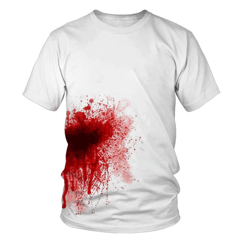 Popular 3D Dagger Fashion Print Pattern Street Summer Casual Men's T-shirt