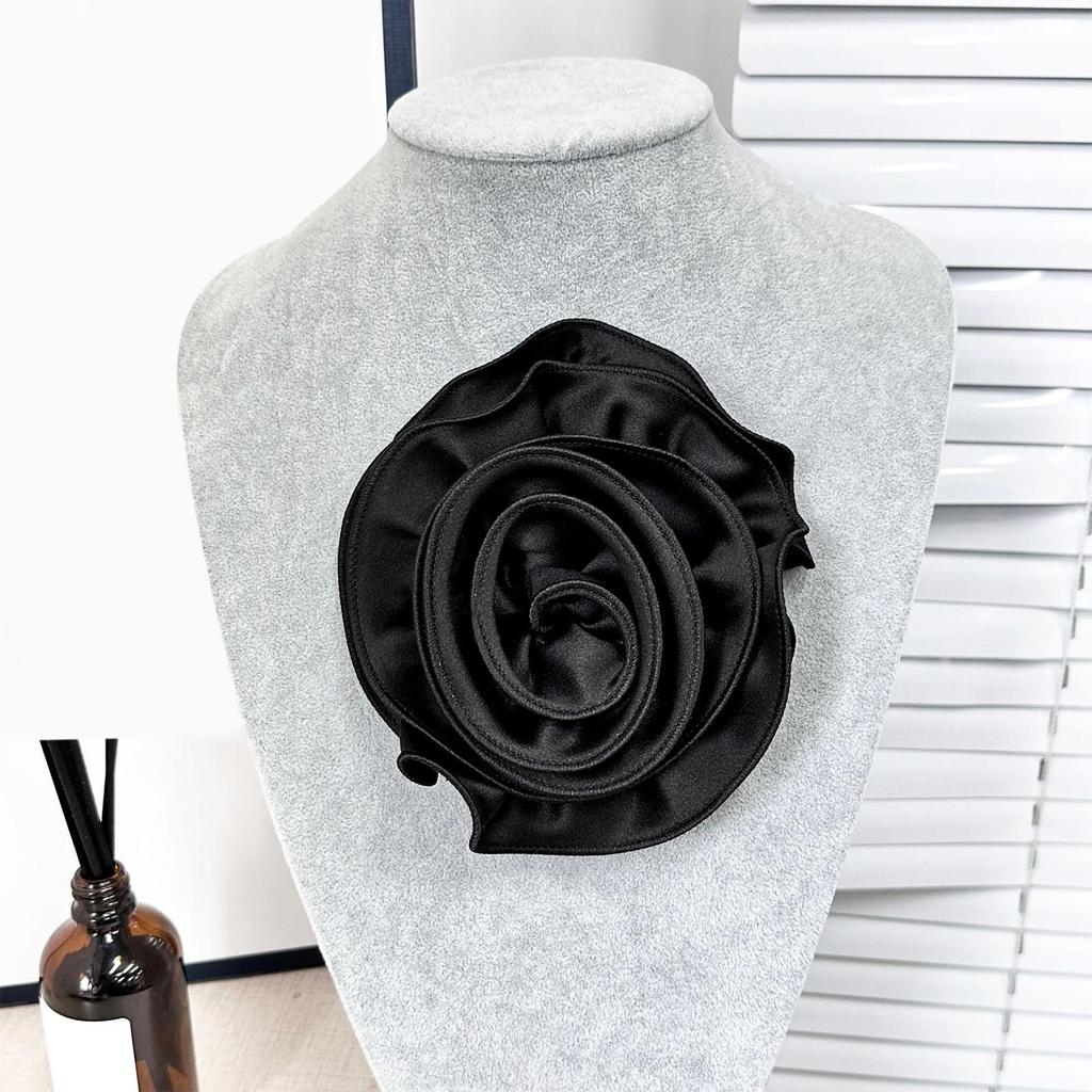Handmade Flower Appliques Silk Flower Brooch Craft Dance Costume Decors Large 3D Flower Patches Clothing Sewing Ornament