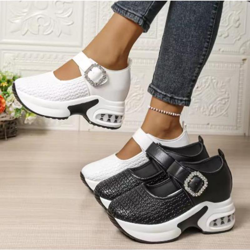 Women Casual Sneakers Breathable Comfortable Outdoor Trend Platform Sneakers Lightweight Wedges Slip on Shoes