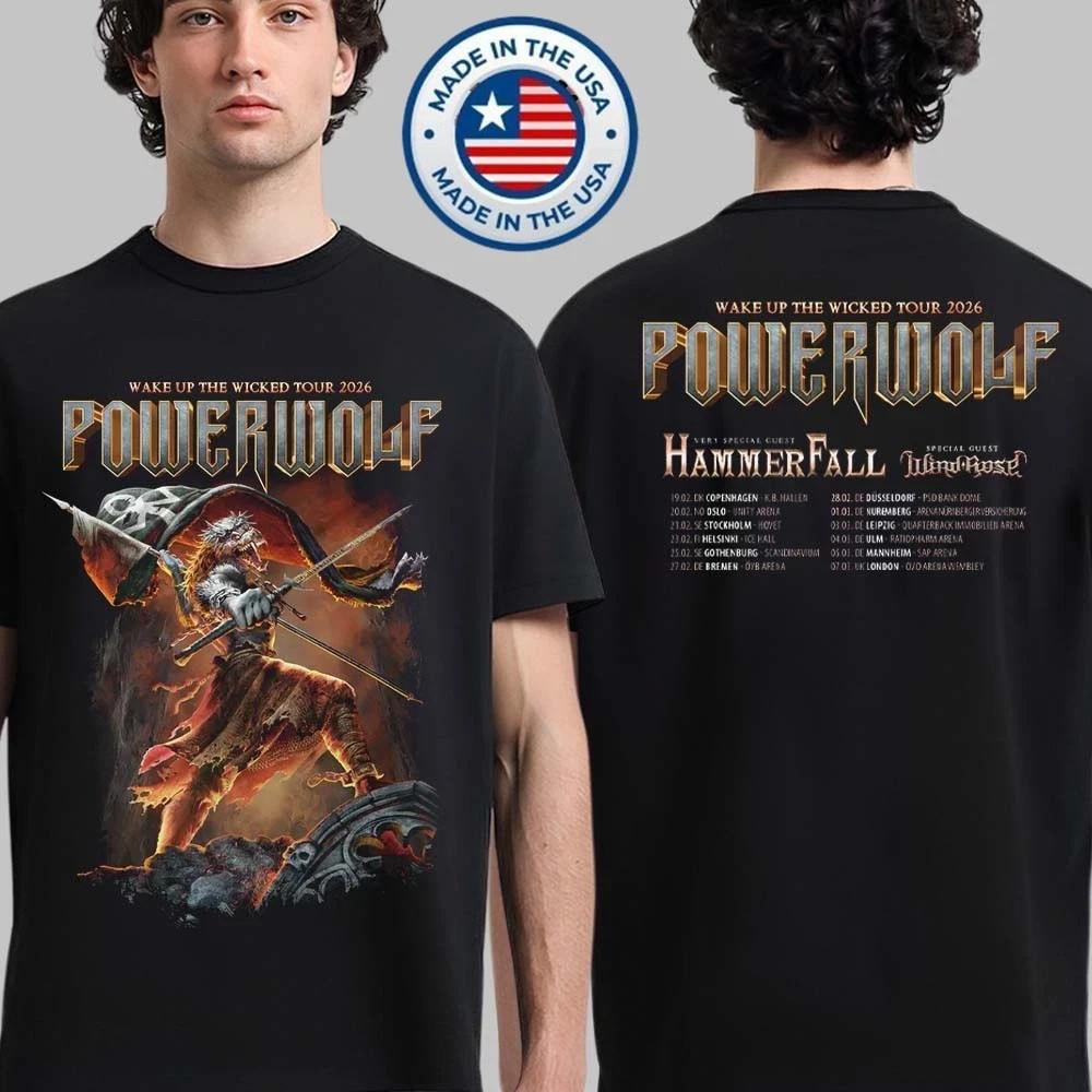 Powerwolf Wake Up The Wicked Tour 2026 Hoodie Or T-shirt L