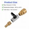 14 Air Compressor Air Hose Connector with Brass 1 Quarter Inch Ball Valve and Quick Release Coupling Including 5 Meter PTFE Tape