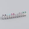 Fashion Jewelry Clover Luxury Zircon Earrings 925 Sterling Silver Earrings 18K Gold Plated Huggie Hoop Earring for Women
