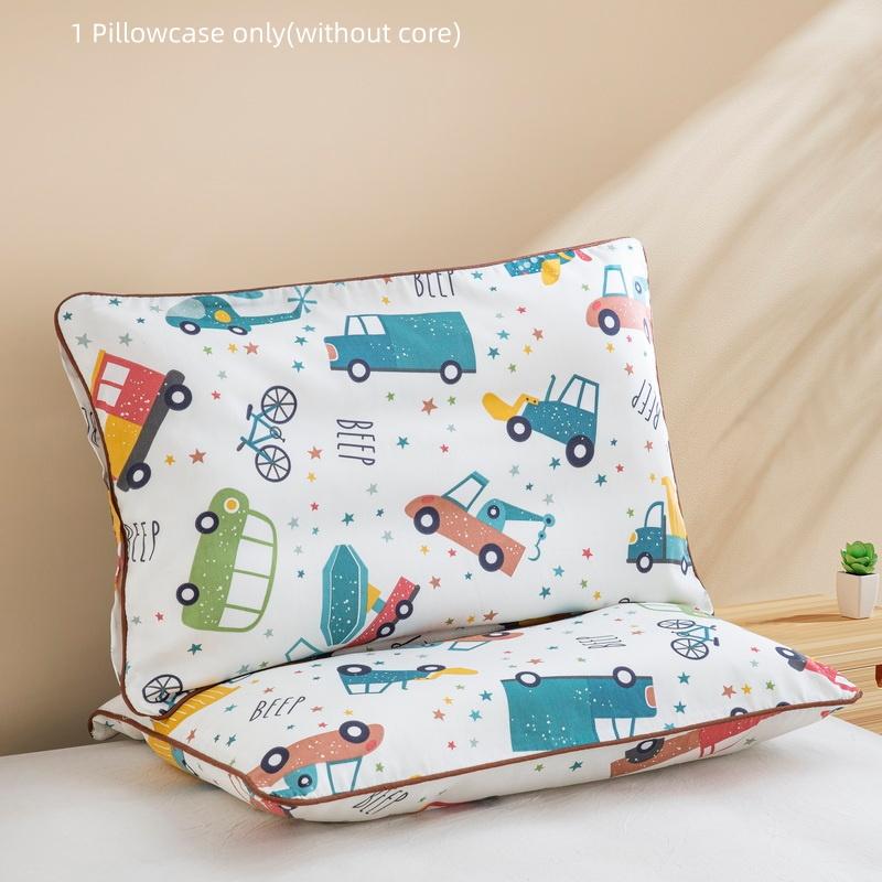 1pc Cotton Sateen Cute Ins Baby Pillowcase Student Dormitory Pillowcase With Zipper Cotton Pillowcase 30x50cm
