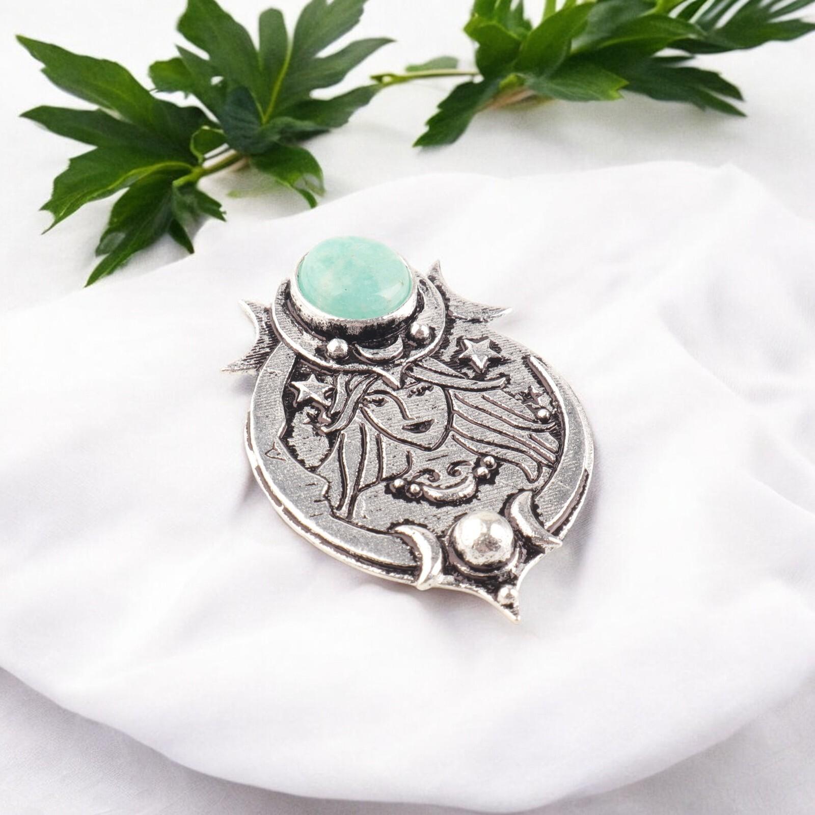 

Beautiful Amazonite Gemstone 925 Sterling Silver Artisan Jewelry Pendant 1.63 CP-22-23