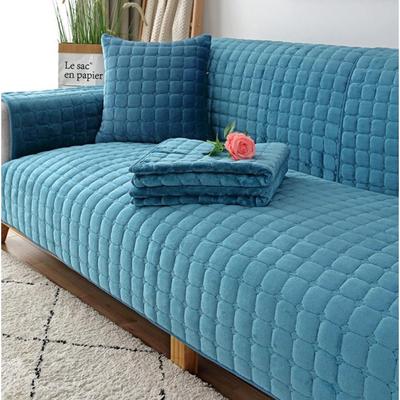 Winter Plush Sofa Cushion, Four Seasons Anti Slip Fabric, All Inclusive Blanket, Full Cover Cushion, Household General Type.