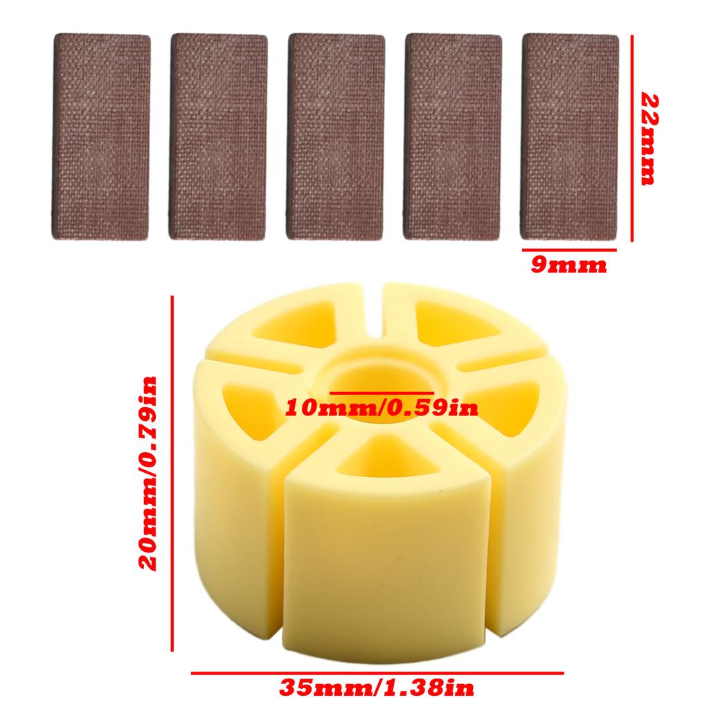6Pcs/Set Air Grinder Rotor Blade For 5 Inch Plastic Pneumatic Sanding Machine Air Die Grinder Tool Accessories High Quality