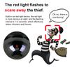 1PC Dummy Fake Camera with LED Red Light, Battery Operated, No Wiring Required, Indoor Outdoor Fake Dome Security Camera