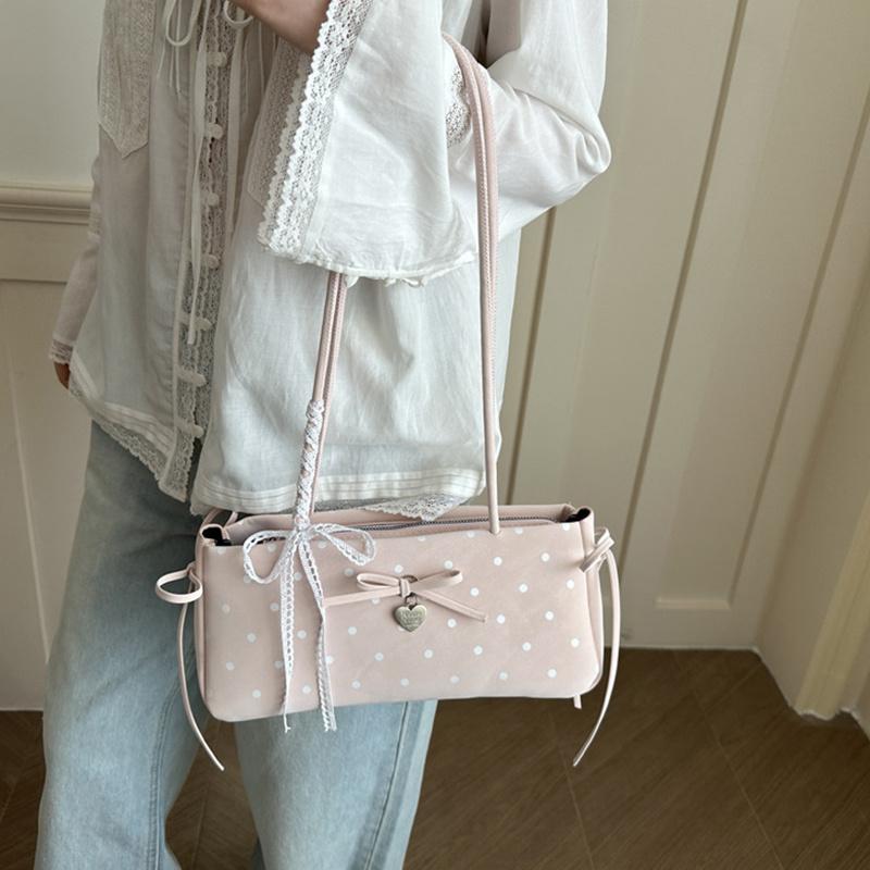 City Chic French Shoulder Bag Women's Fashion Butterfly Knot Underarm Bag Versatile Minimalist Style Handbag
