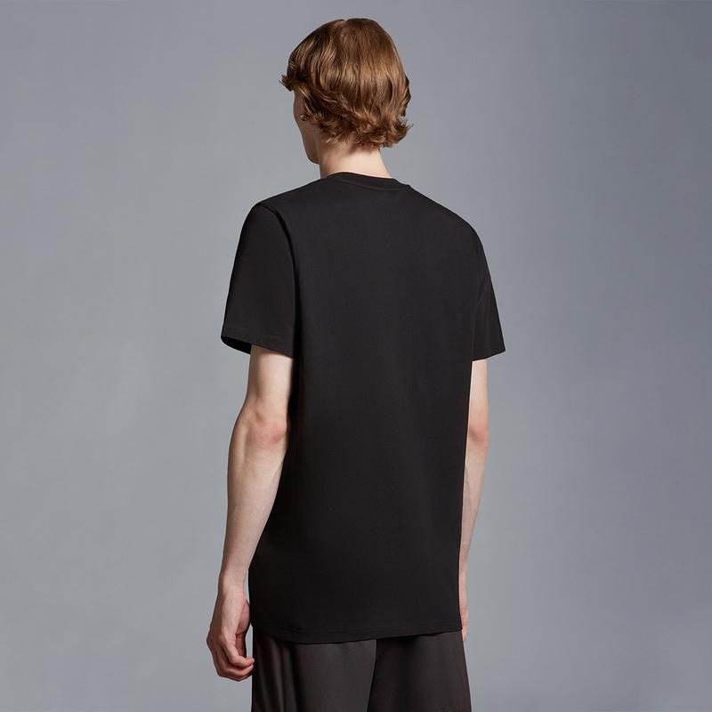 Moncler SS23 Crew Neck Logo Short Sleeve T-Shirt Men Tops Black I20918C000418390T999