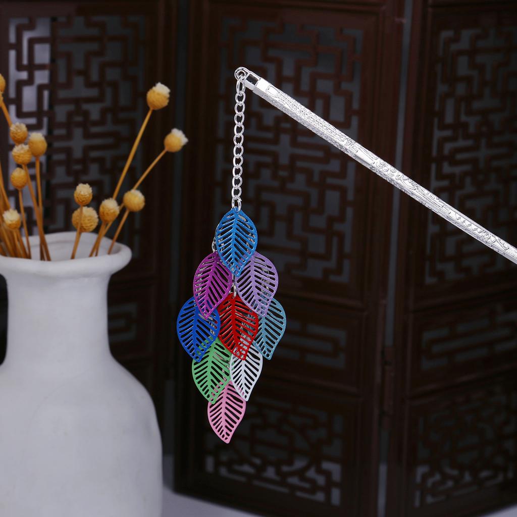 Miao Geometric Hollowed Out Step Shaking Tassel Hairpin Vintage Peacock Tassel Ancient Wind Cheongsam Cheongsam Hanbok Hair Ornaments