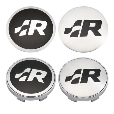 56MM Car Wheel Center Hub Caps Badge Emblem Sticker Decal Cover for V W GR SR R Racing G-olf GTI P-assat T-ouareg S-agitar