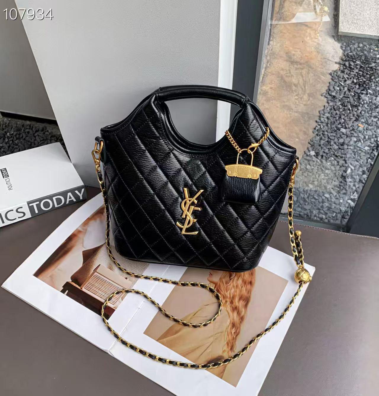 

2025 Cross-Border DIY Women s Bag: New Diamond Chain, Fragrance-Style Handbag, Shoulder/Crossbody чёрный