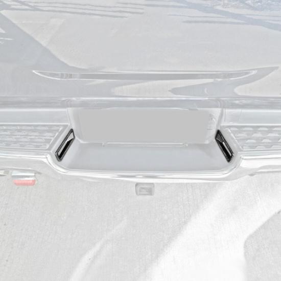 For Dodge Ram 1500 19-25 Carbon Fiber Rear License Plate Lamp Cover Trim Bezels