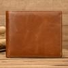 Trifold Men's Leather Wallet Genuine Leather Male Short Purse Real Cowhide Man Leather Wallets 3 Folds Card Holder Coin Purse
