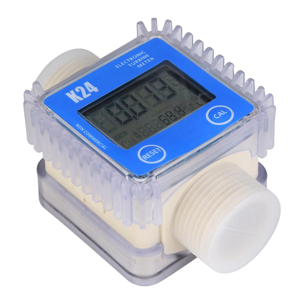 Turbine Digital Diesel Oil Fuel Flow Meter Gauge 1"BSPP For Chemicals Liquid Water