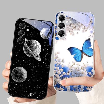 For Samsung A70 A70s A71 A72 A73 Fashion New Case For Galaxy A50 A50S A51 A52 A52S A53 A54 A55 A56 PC Tempered Glass Phone Cover