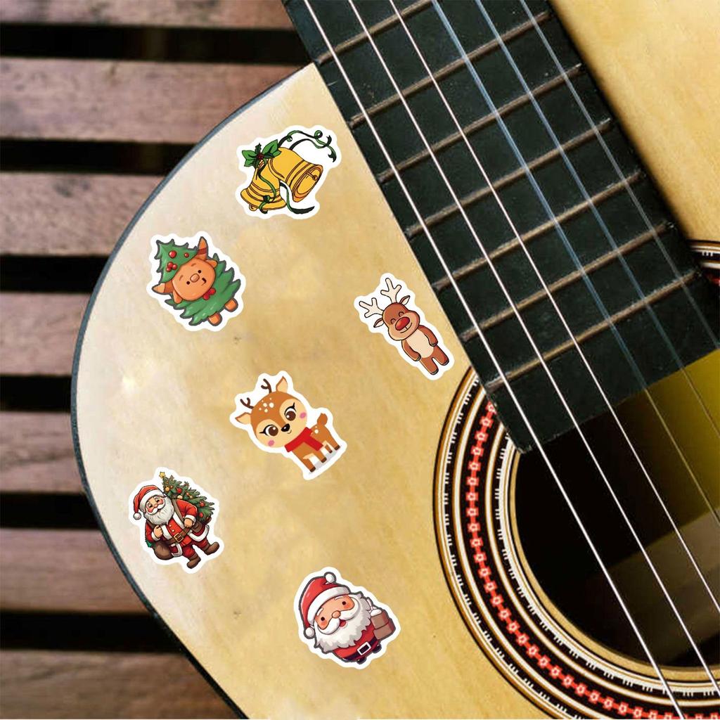 100 Cute Christmas Stickers Reusable Decorative Stickers, Suitable for Handbooks, Scrapbooks, Water Bottles