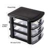 3-Drawer Cosmetic Organizer Box With Transparent Drawers - Durable Plastic Cosmetic Storage Box For Cosmetics Bathroom