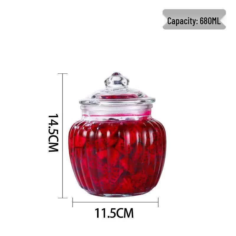 

ZISIZ Thick Glass Sealed Storage Jar