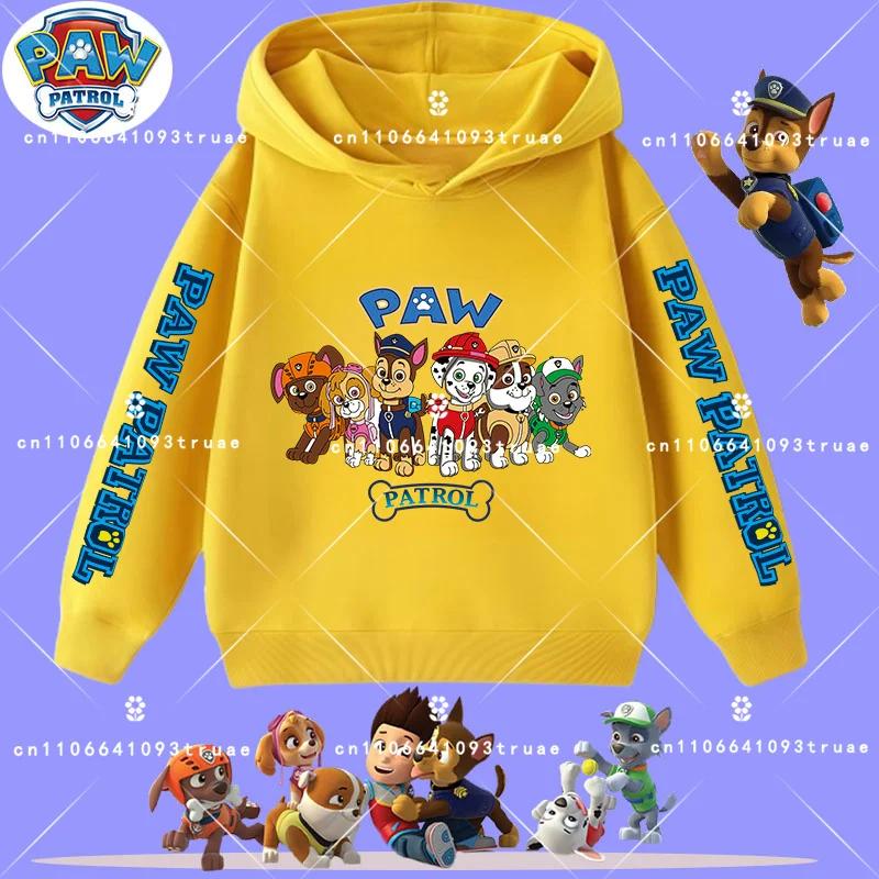children's hooded sweatshirt with PAW Patrol cartoon print - boys' sport shirt, spring-autumn long-sleeved pullover, casual top