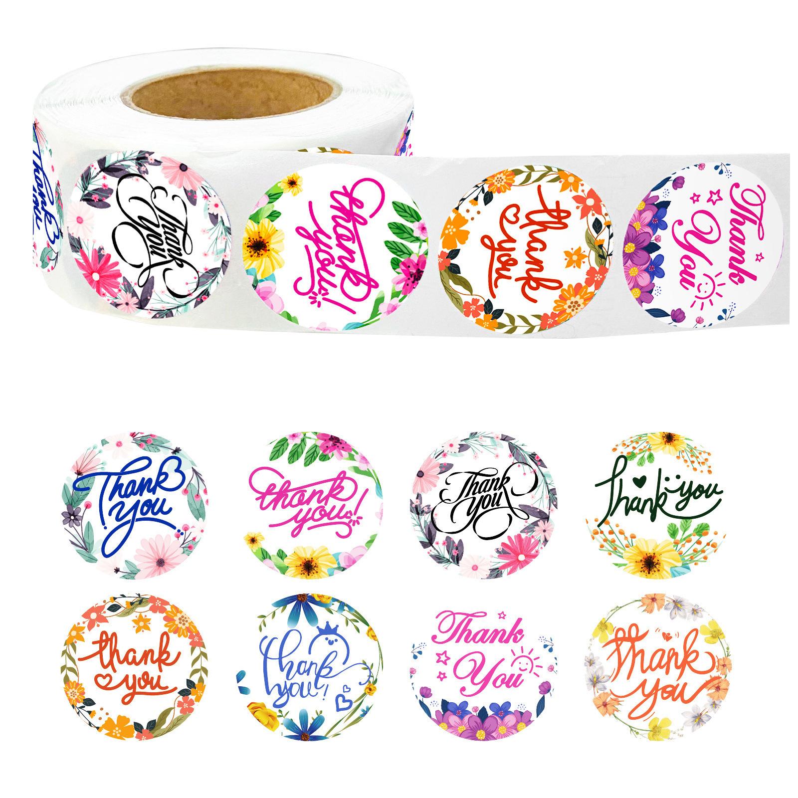 

500 Sheets/Roll Panda Roll Roll Sticker Decorative Hand Account Cartoon Cute Sticker Sealing Sticker