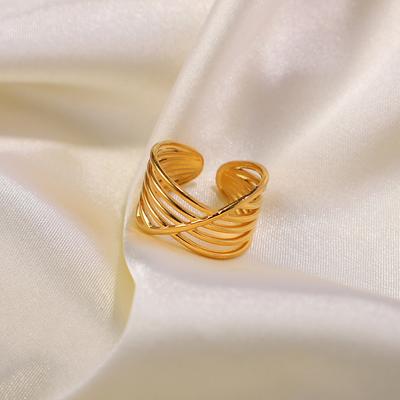 Yori Stainless Steel Ring Minimalist Golden Metal Finger Woman Jewelry Trendy Cheap Open Finger Ring Accessory