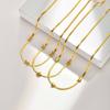 18k Gold Plated Choker Necklace for Women, Gold Plated Stainless Steel, Bowknot Heat Butterfly Collar Bone Chain Necklace