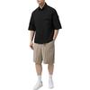 Emporio Armani Solid Color Single Breasted Short Sleeve Shirt Men shirts Black EM001522-AF13810-UC001