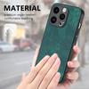For iPhone 12 Pro Max 6.7 Inch Case Shockproof Slim Retro Leather Phone Back Cover