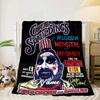 Custom Name Horror Clown Artwork Blanket bed sofa Blanket Flannel Blanket for Camping, Hiking, Picnic Essentials,gift for family and friends