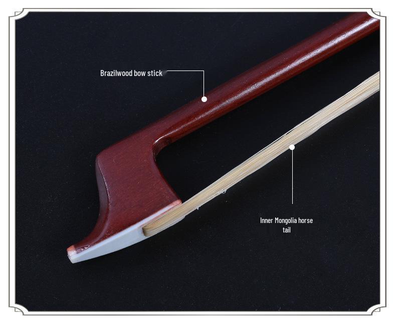 Brazilwood Violin & Cello Bow, Octagonal & Round, Sizes 1/2, 3/4, Full (4/4, 8/8), Horsehair Accessories
