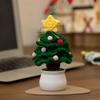 Mini Crochet Christmas Tree Potted  Christmas Accessories Creative Handmade Plant Car  Table Decor