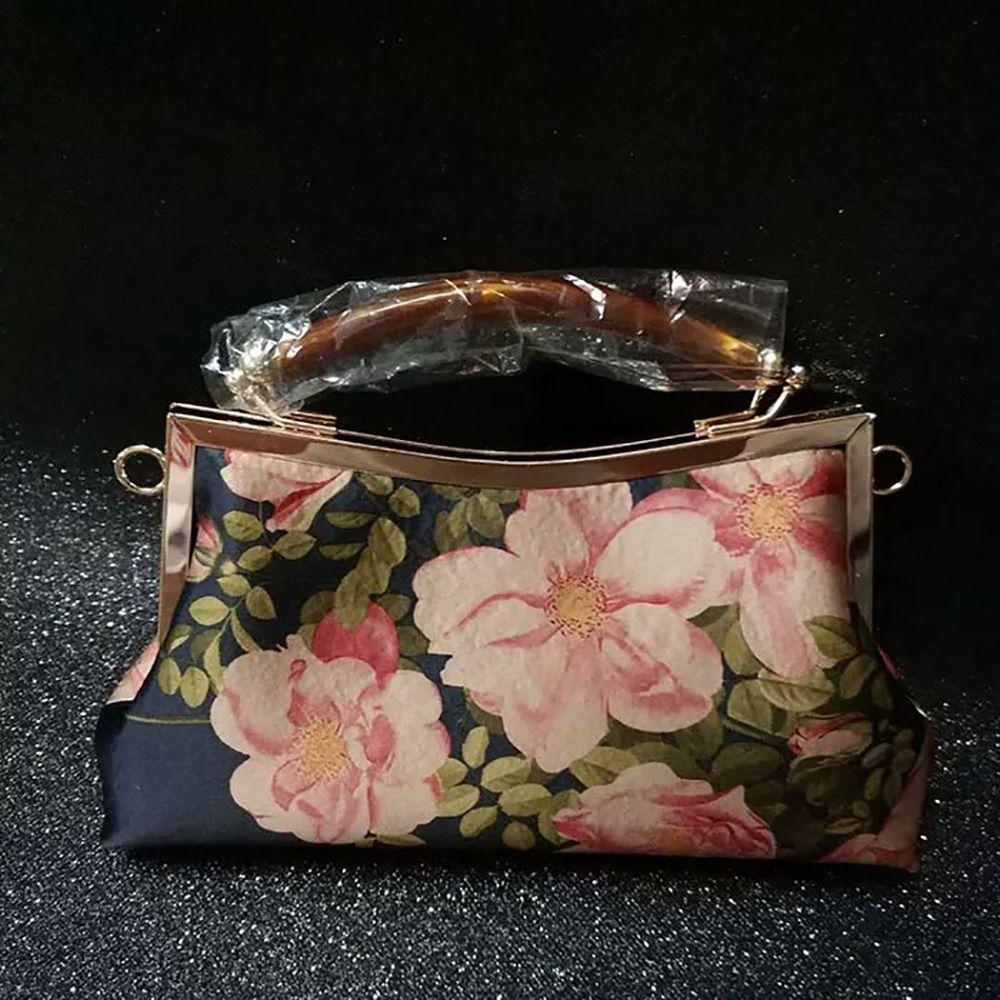 20.5CM Concave Smooth Metal Clasp Sewing DIY Handmade Clutch Frame For Bags With Silicone Handles Purse Accessories Bag Parts