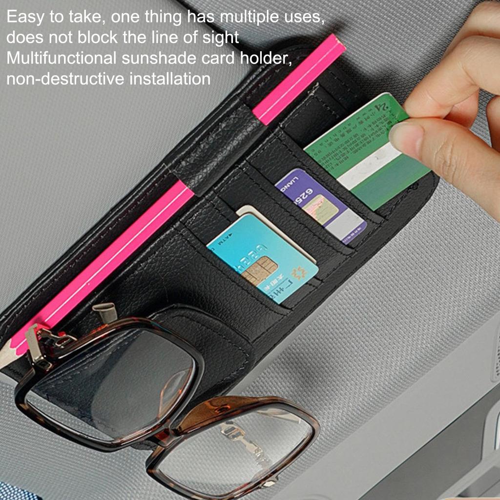 Sunglasses Clip for Car Visor, Car Sun Visor Multifunctional Document Storage Clip Sun Visor