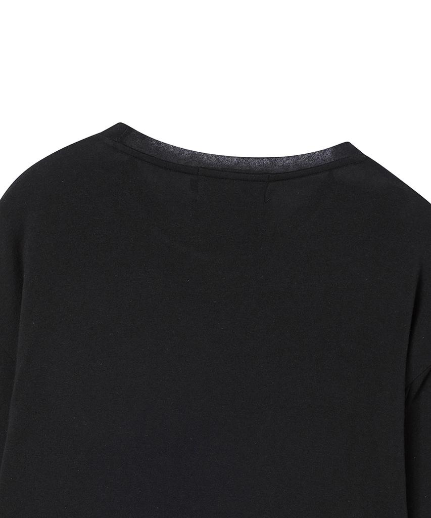 BEYOND CLOSET [Collection Line] Soft Wool Long Sleeve Black