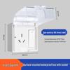 86 Type Outdoor Surface Mount Socket Box with Integrated Five-Hole Panel Switch Cover
