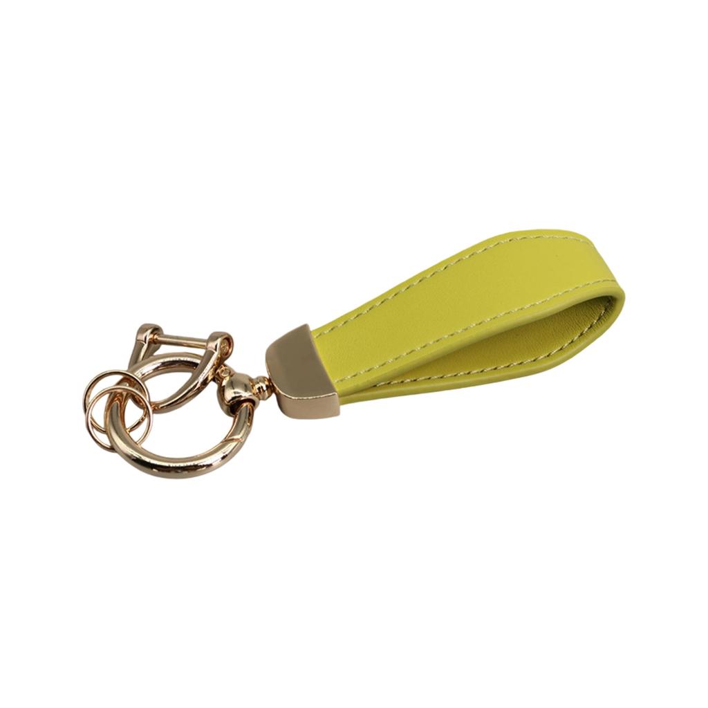 Genuine Leather Keychain for Business Professionals Portable Sturdy Keyring with Various Color for Everyday Use