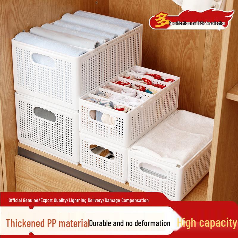 Foldable Wardrobe Organizer: Divided Storage Box for Clothes, Socks, and Underwear