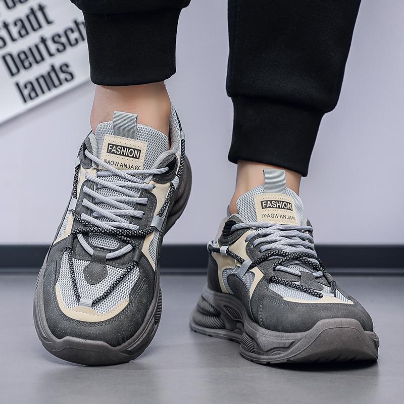 Fashion New Summer Mens Sports Running Shoes Casual Versatility Breathable Heightened Sneakers Comfortable Lace-up Shoes Tenis Masculino