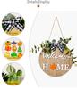 1 Σετ Ξύλινη DIY Αντικαταστάσιμη Πινακίδα Καλωσορίσματος Πόρτας με Διάφορα Σχέδια, Χριστούγεννα Απόκριες Κρεμαστή για Σπίτι Με 9 Αξεσουάρ