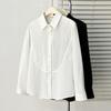 Plus Size Long Sleeve Pleated Shirt For Women Autumn