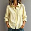 1116 Spring and Summer European and American Women's Long Sleeve Plaid Casual Loose Lapel Shirt Women's Top