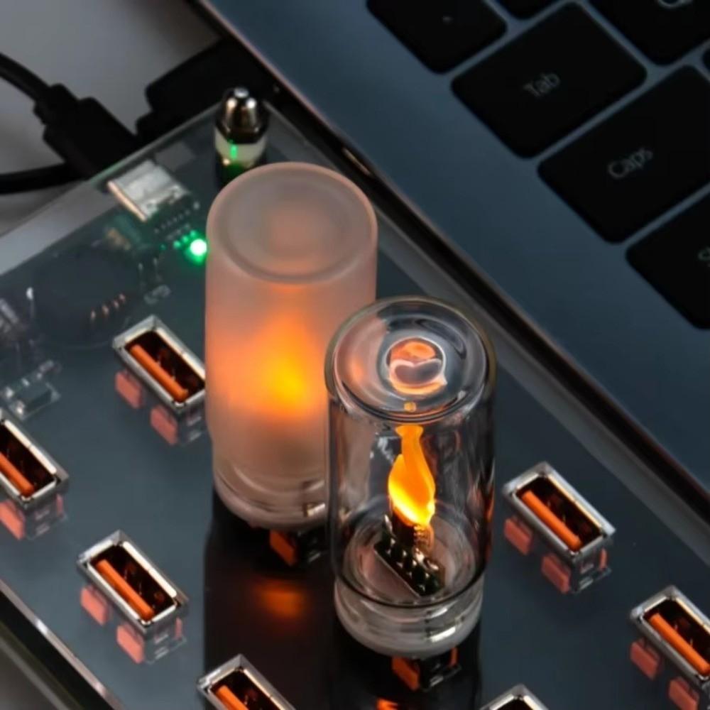 Flickering Flame LED Flame Lamp Warm Light USB Atmosphere Light  Home Room Decor