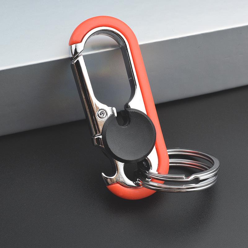 Men's Metal Keychain with Bottle Opener - Anti-Lost Waist Hanging, Multifunctional Business Accessory