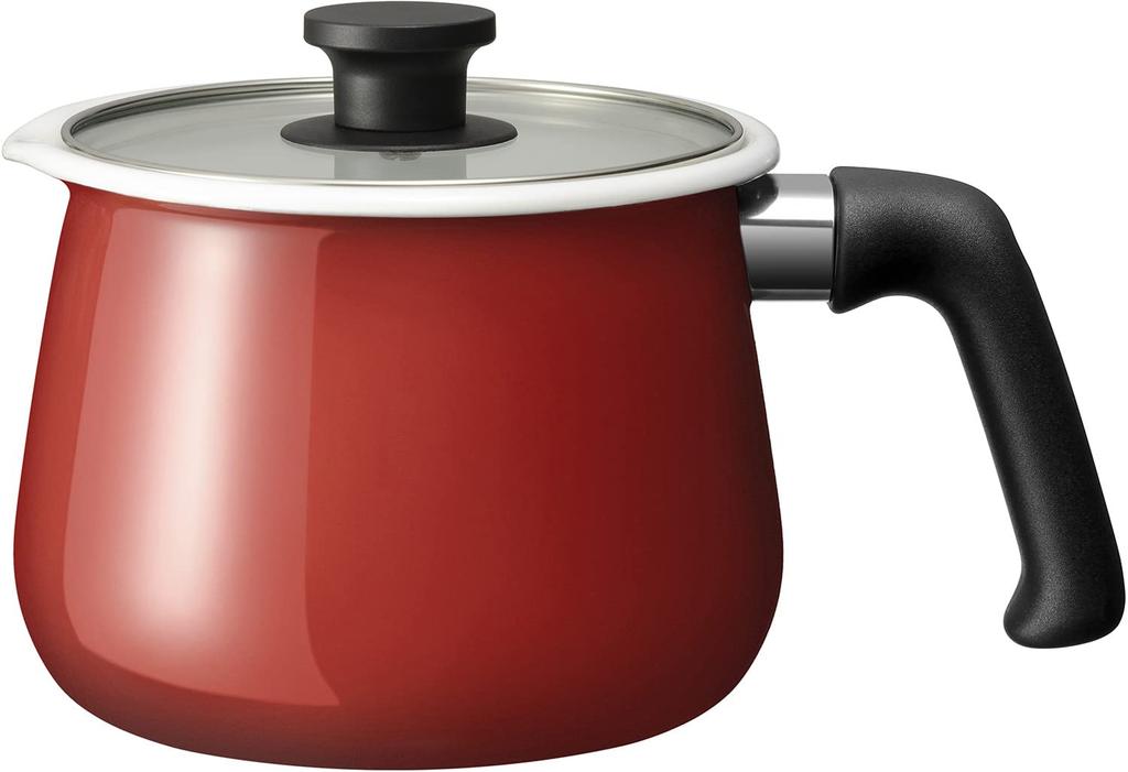 Wahei freiz Multi-Purpose Enamel Multi-Pot, Rooibos Red, 2.2L, Refrigerator Storage, Induction/Gas Compatible, Rinto MB-2612