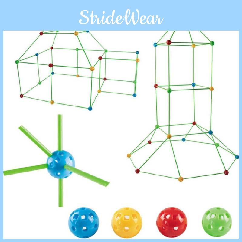 Diy Kids Building Tent Kit With Plastic Connectors For Imaginative Play And Parentchild Interaction